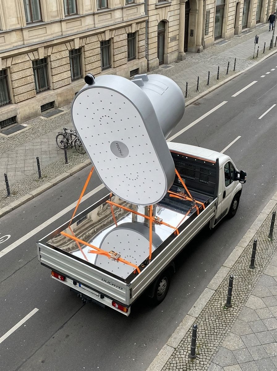 Freckld shipping inside a truck